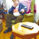 A viewer enjoys the new remote-controlled remote control.